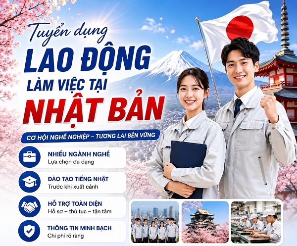 Xuất khẩu lao động Nhật Bản uy tín chi phí tháp